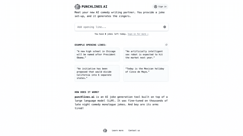 Punchlines AI 工具截图