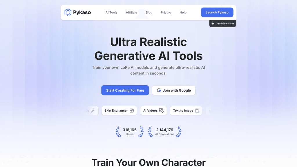 Pykaso AI 工具截图