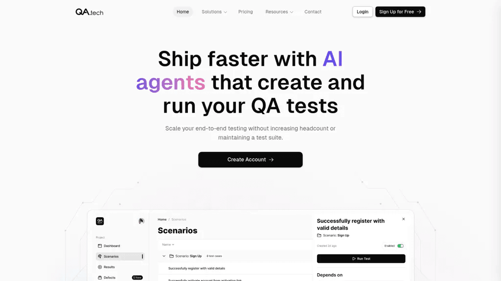 QA.tech 工具截图