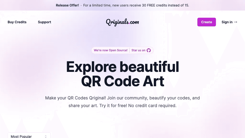 Qriginals 官网截图