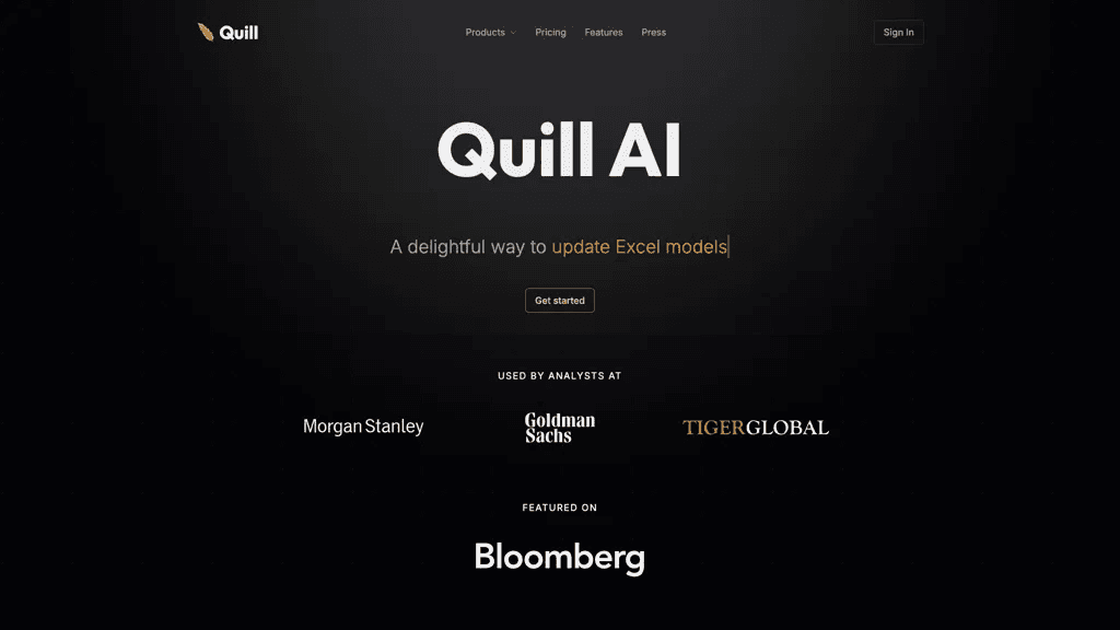 QuillAI 官网截图