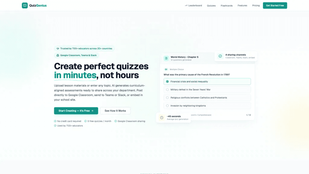 Quiz Genius AI 工具截图