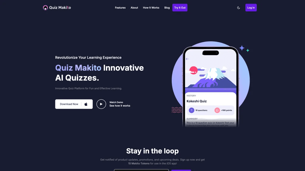 Quiz Makito 官网截图