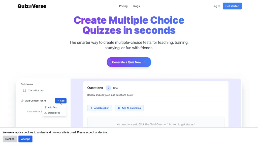 QuizCanvasAi 工具截图