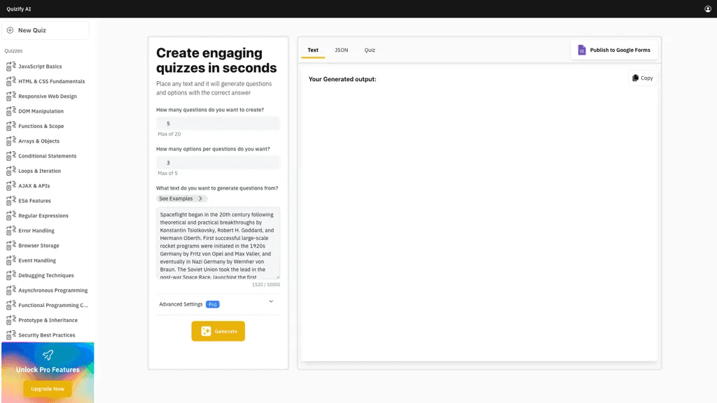 Quizify 工具截图