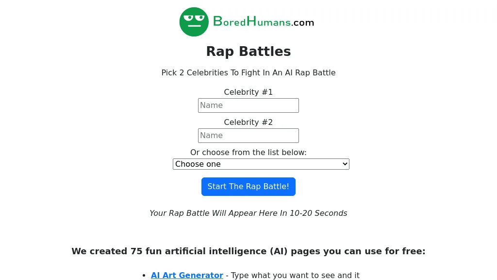 Rap Battles 工具截图