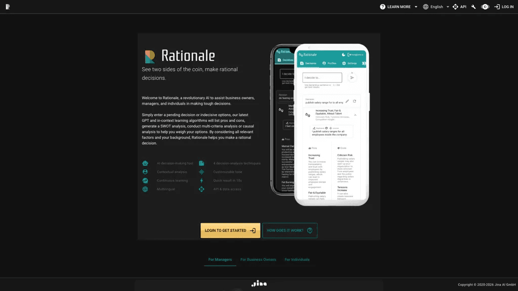 Rationale AI 官网截图