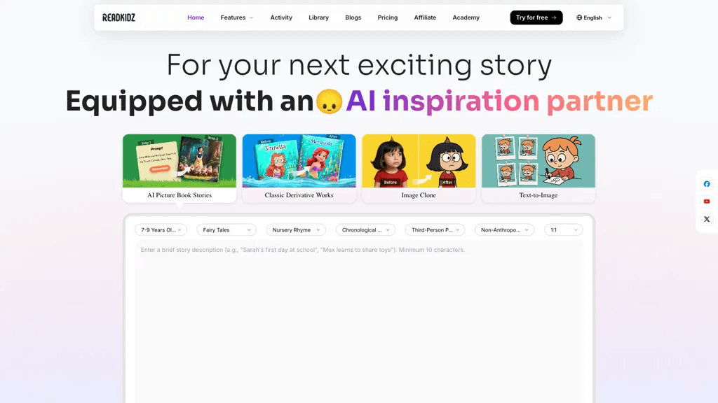 ReadKidz 官网截图