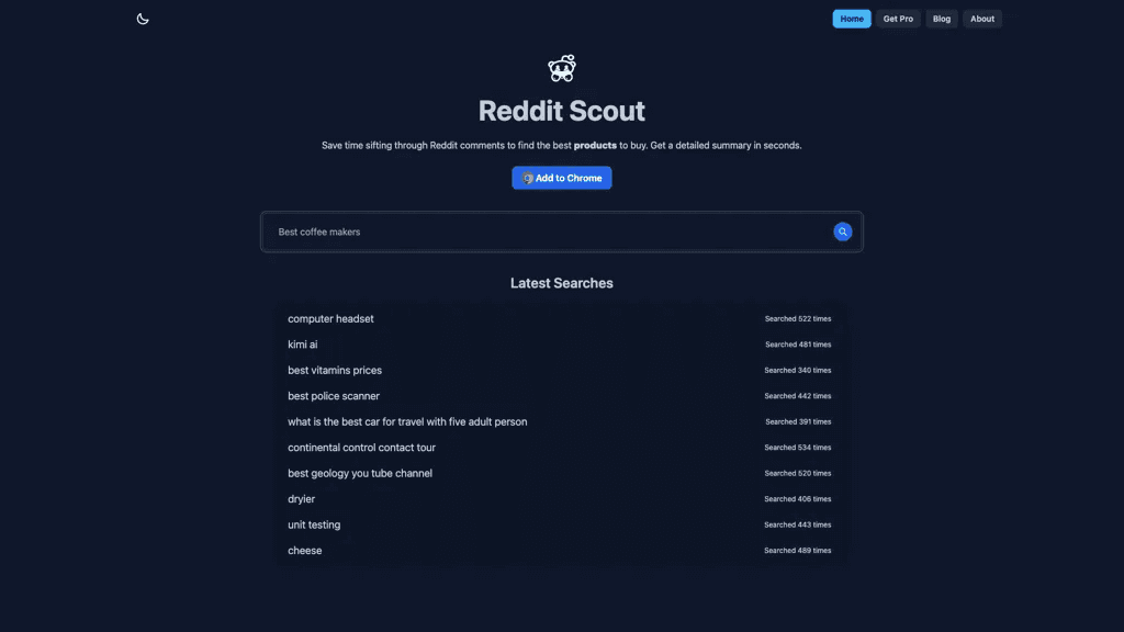 Reddit Scout 工具截图