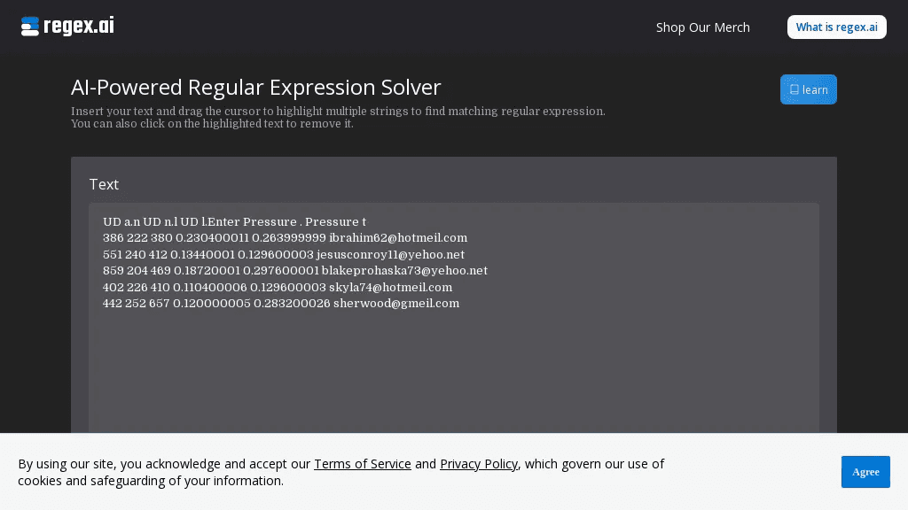 Regex.ai 工具截图