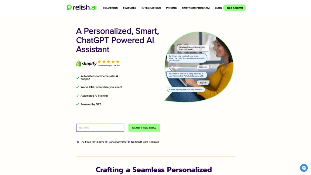 Relish.ai 官网截图