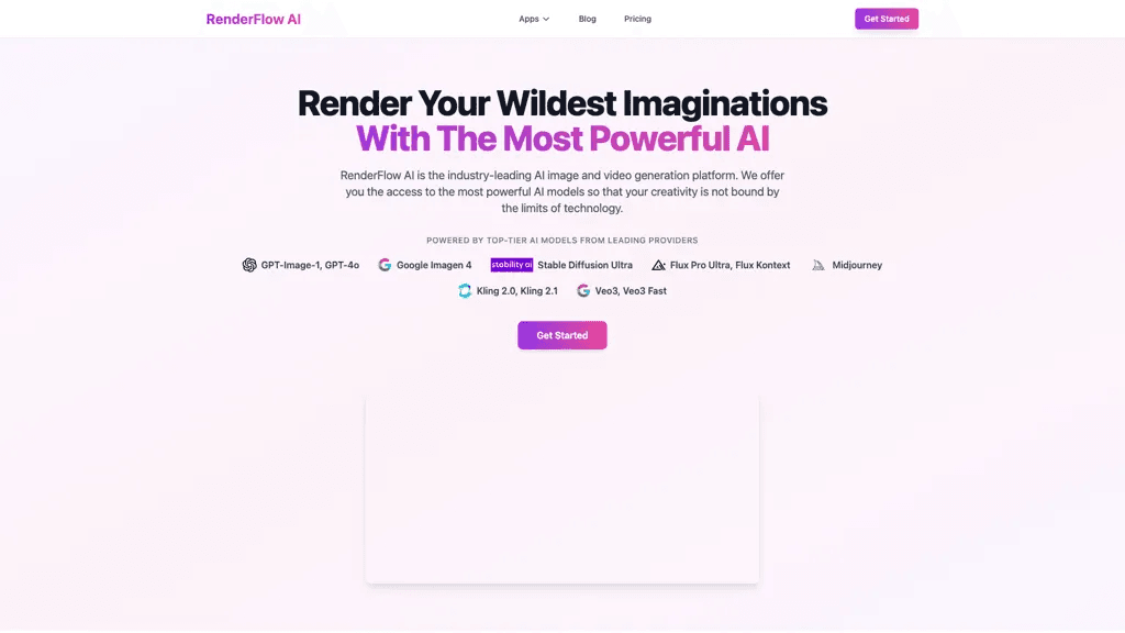 RenderFlow AI 工具截图
