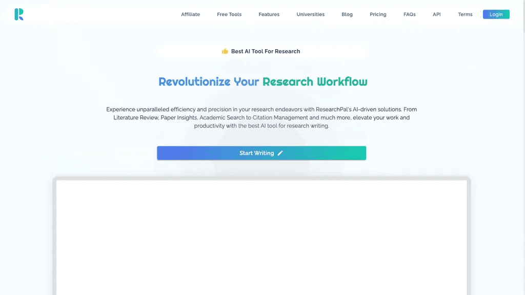 ResearchPal 官网截图