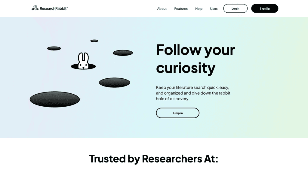 ResearchRabbit 工具截图