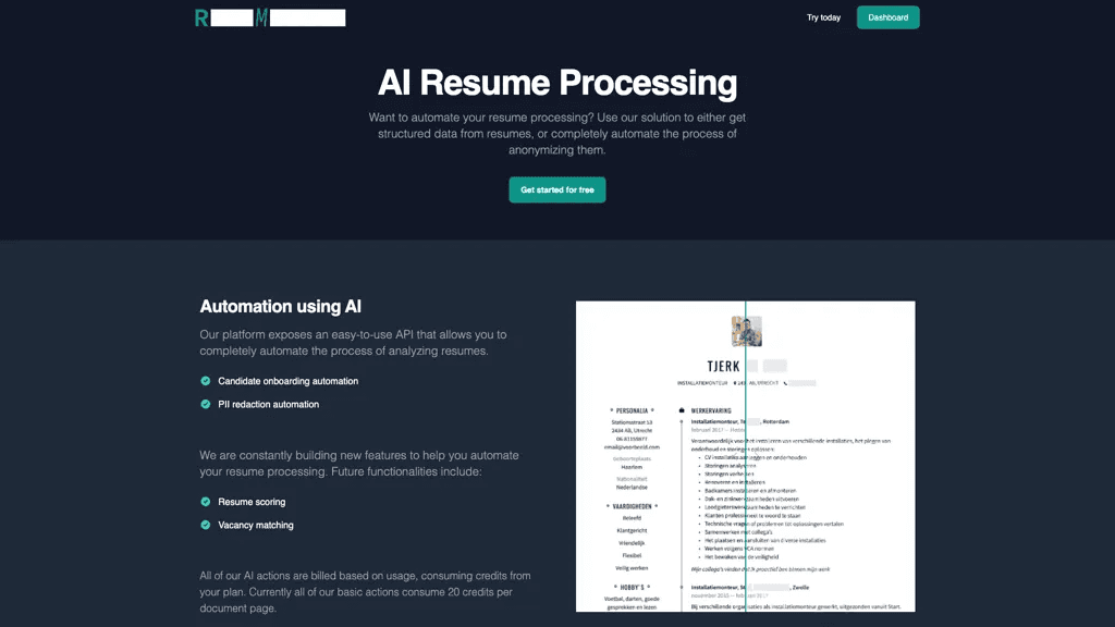 ResuMetrics 官网截图