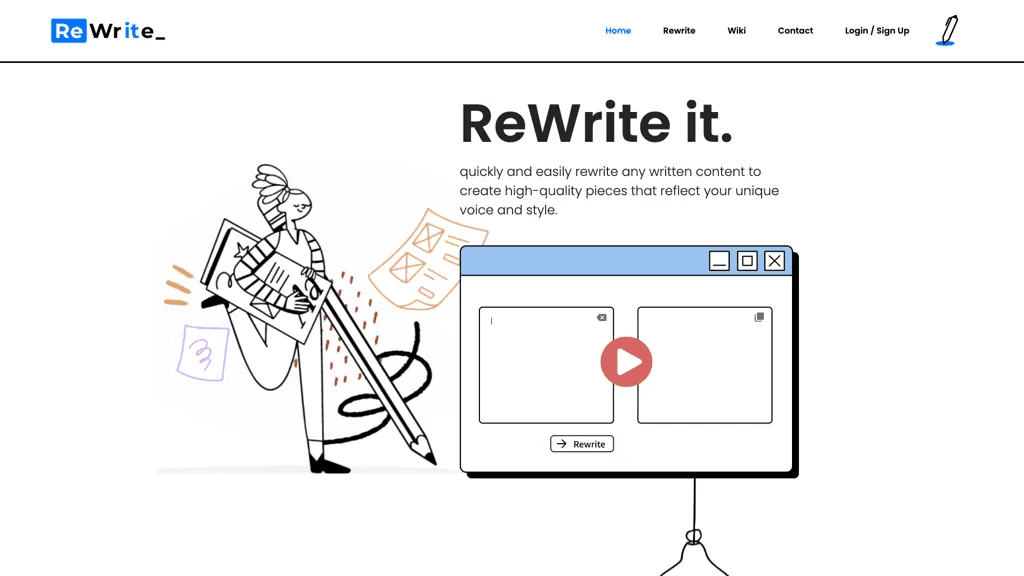 ReWriteIt AI 工具截图