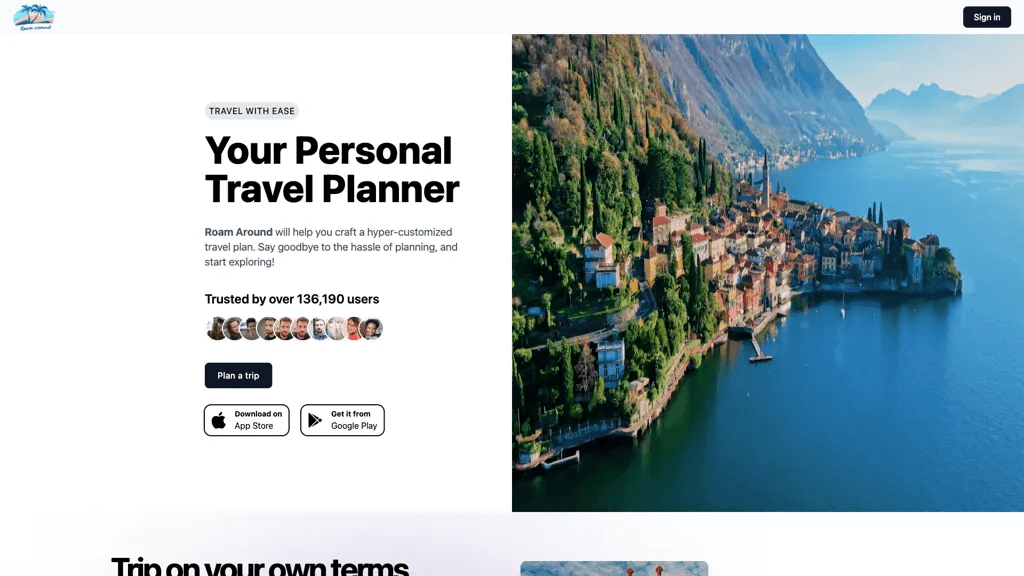 Roam Around 官网截图