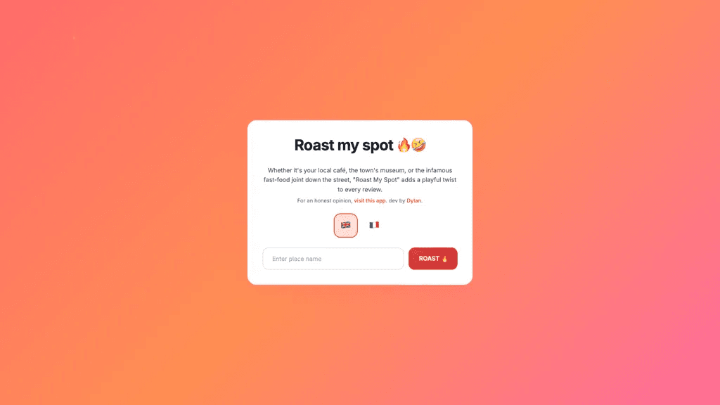 Roast My Spot 工具截图