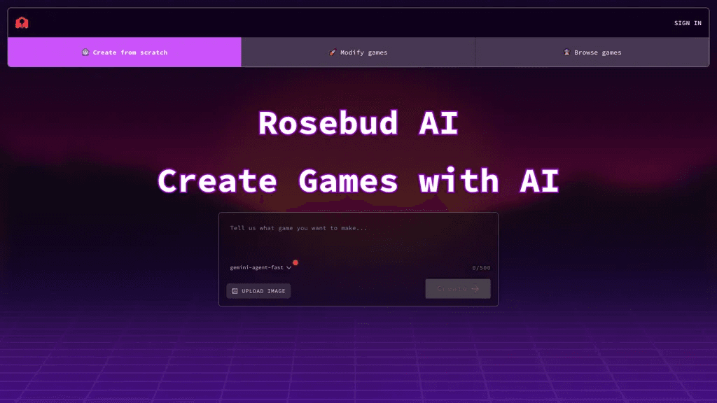 Rosebud 官网截图