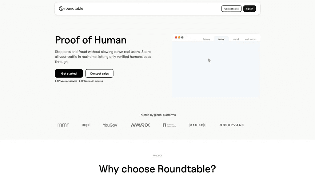 Roundtable 官网截图