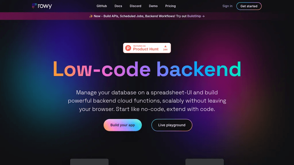 rowy.io 官网截图