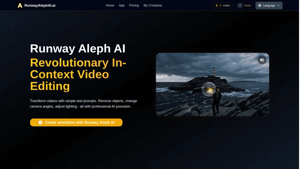 Runway Aleph AI- 工具截图
