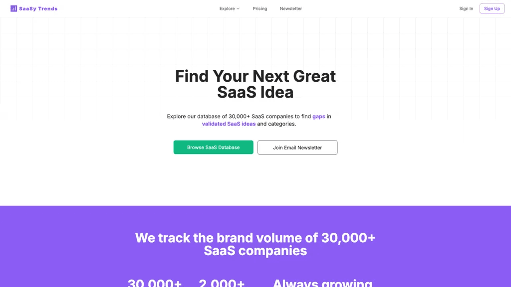 SaaSy Trends 工具截图