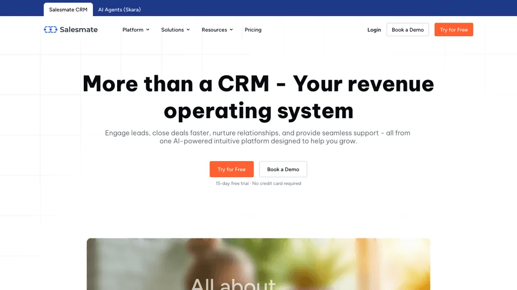 Salesmate CRM 工具截图