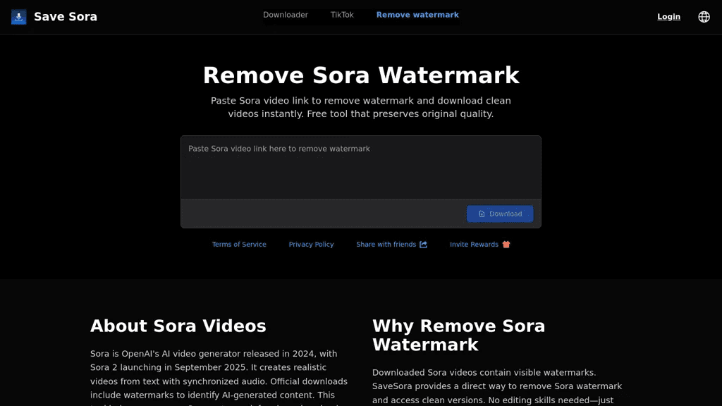 SaveSora 工具截图