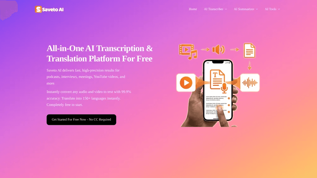 Saveto AI 工具截图