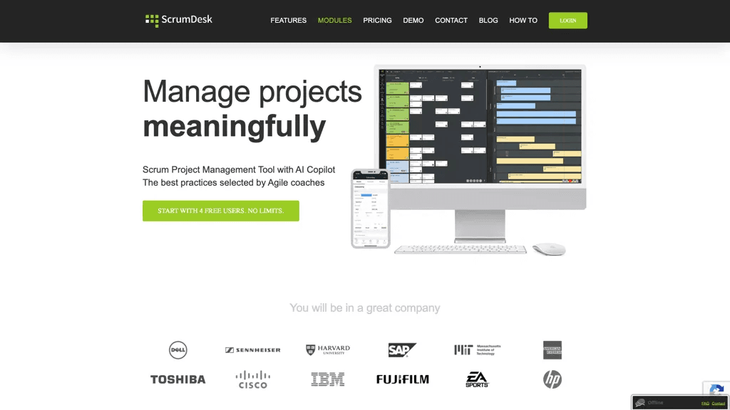 ScrumDesk 官网截图