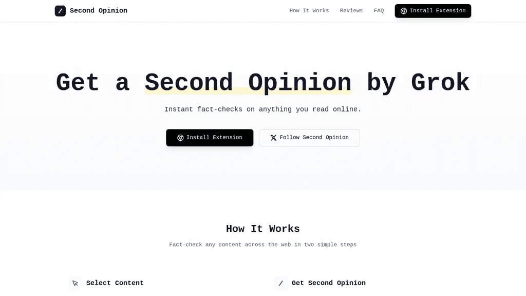Second Opinion 官网截图