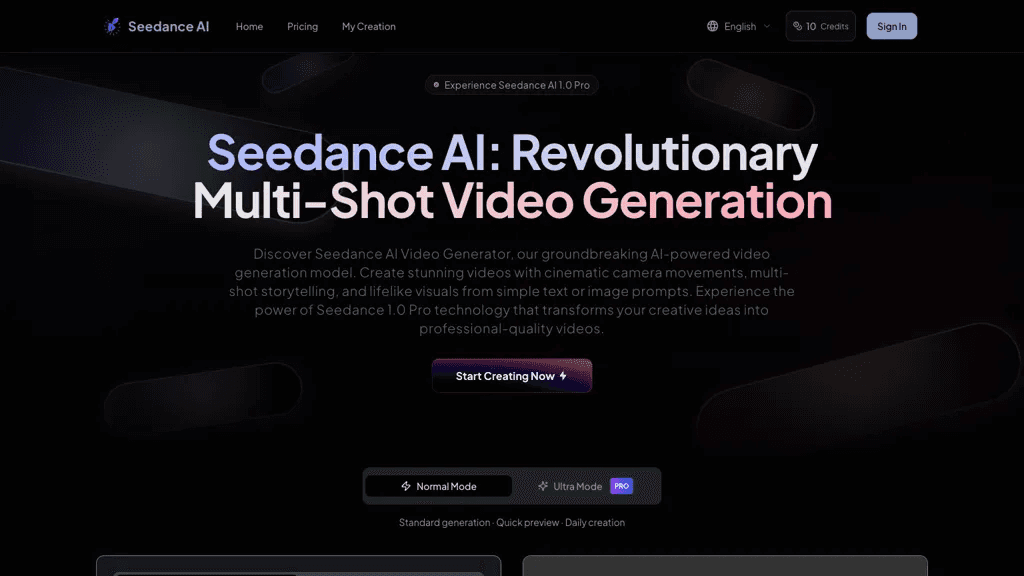 Seedance AI 工具截图