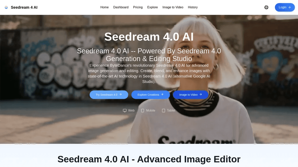Seedream 4.0 AI 工具截图