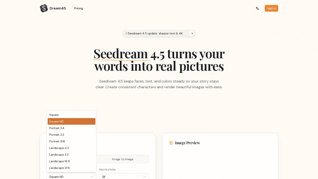 Seedream45.io 工具截图