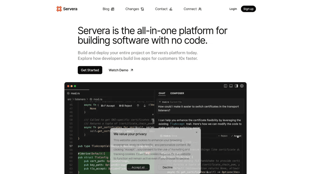 Servera 工具截图