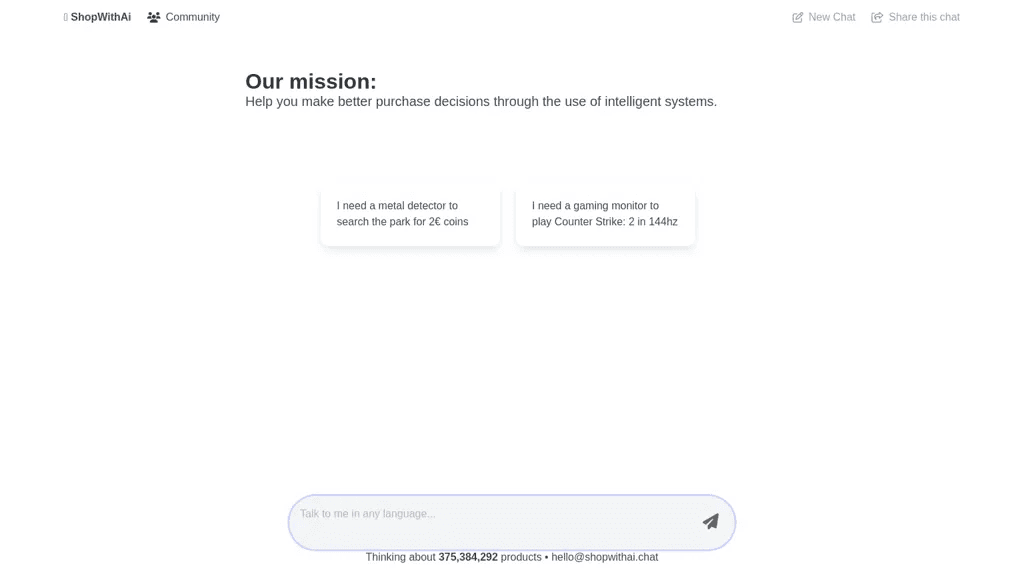 ShopwithAI.chat 工具截图