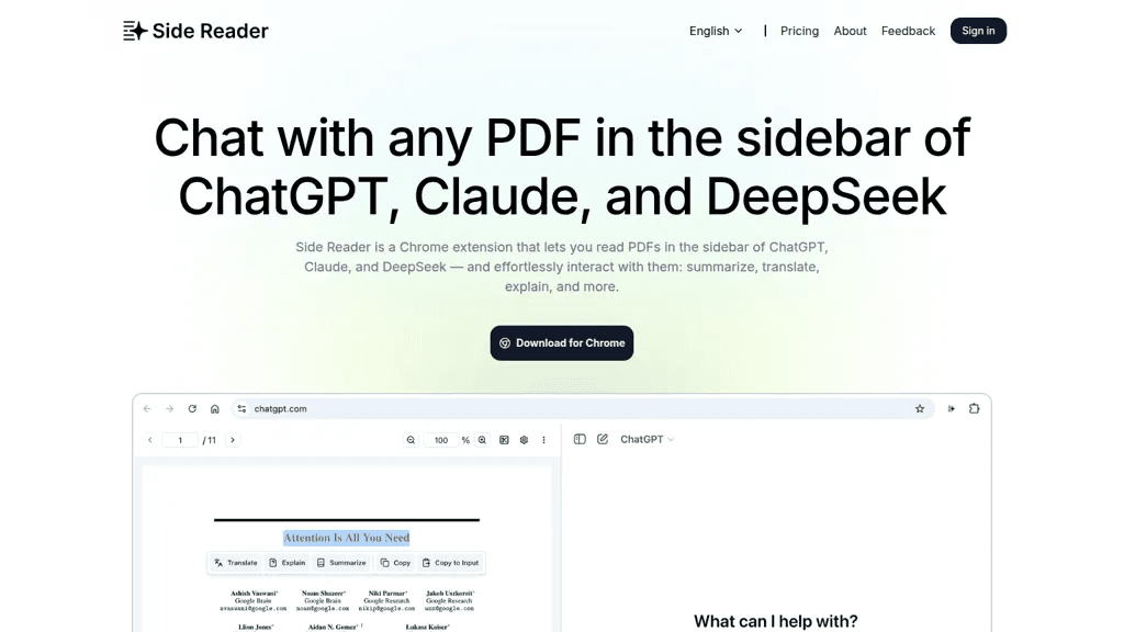 Side Reader 工具截图