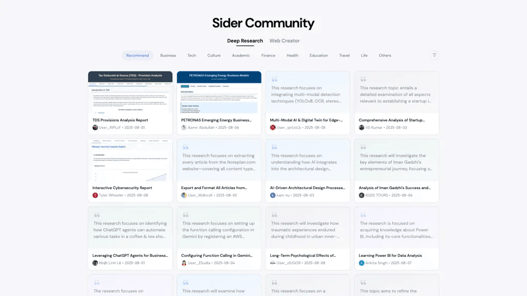 Sider AI 工具截图