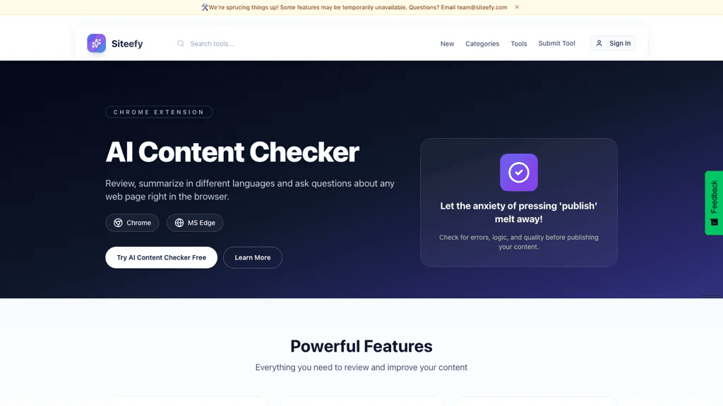 Siteefy content checker 工具截图