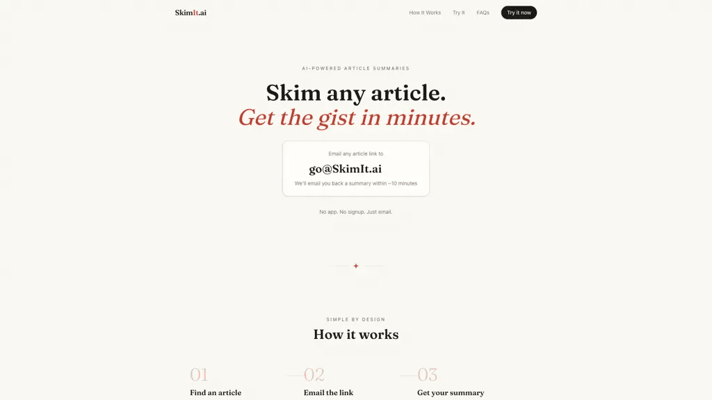 SkimIt.ai 工具截图