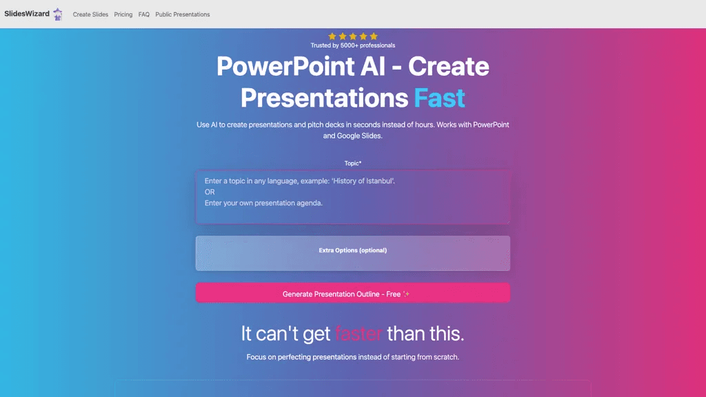 SlidesWizard.io 工具截图