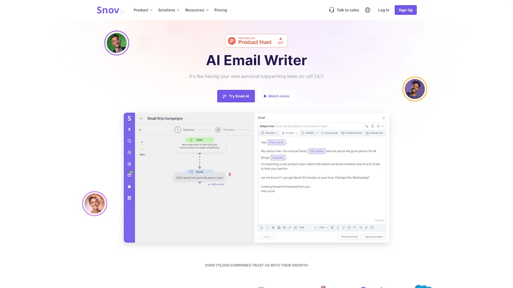 Snov Email Writer 工具截图