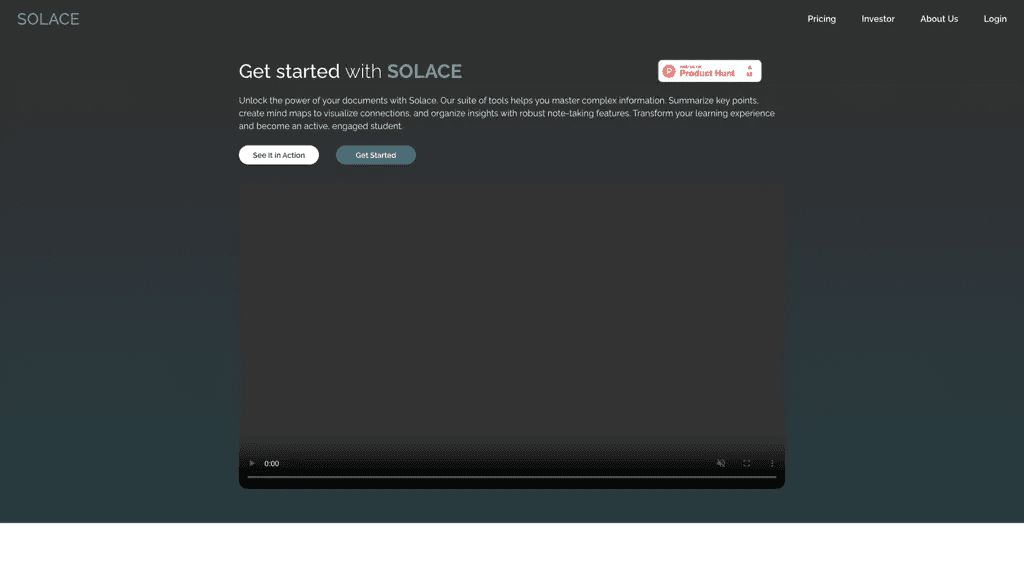 Solace AI 官网截图
