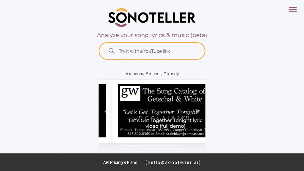 SONOTELLER 官网截图