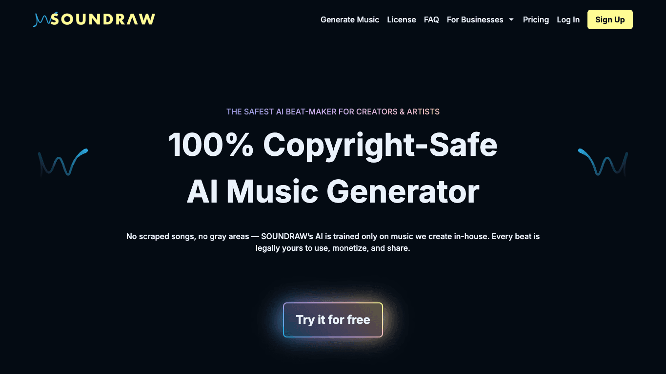 Soundraw 工具截图
