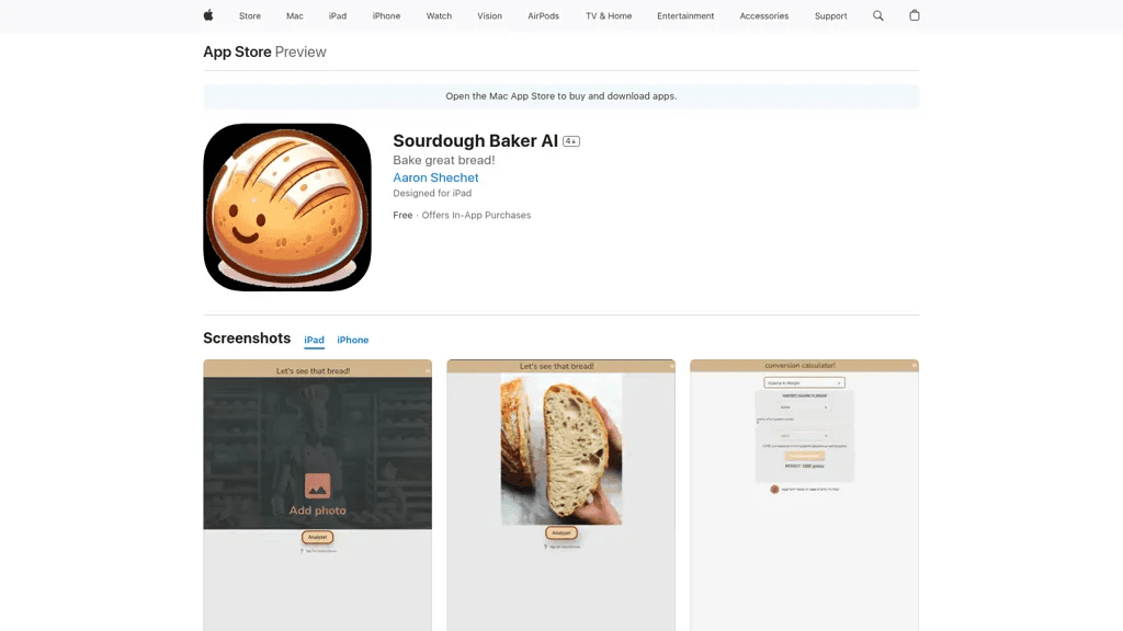 Sourdough Baker AI 工具截图