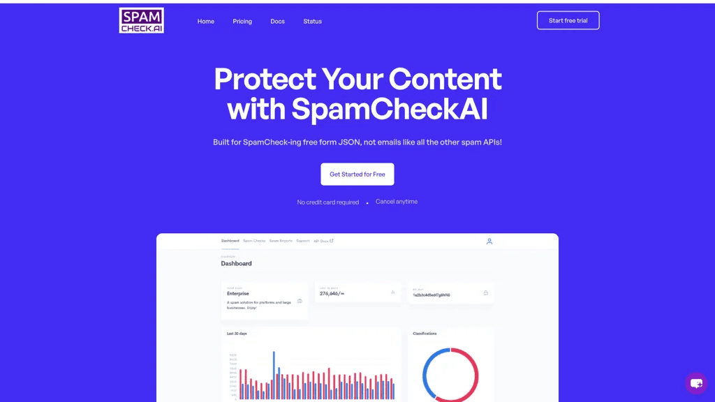 SpamCheck.ai 官网截图
