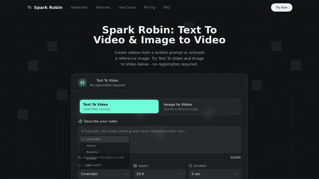 SparkRobin.ai 工具截图