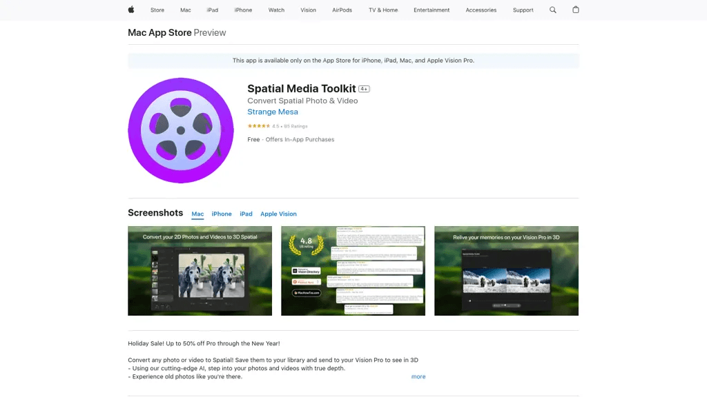 Spatial Media Toolkit 工具截图